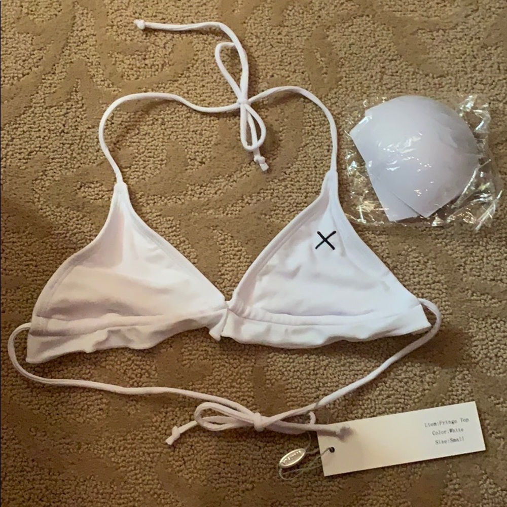 Boutine LA fringe top white